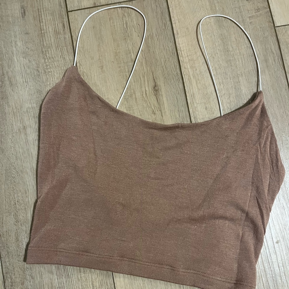 Joah brown spaghetti strap